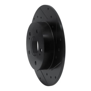 Infiniti I30 Brake Rotor (1) - Rear Right - R1 Concepts - Drilled & Slotted - Black - `94-`04